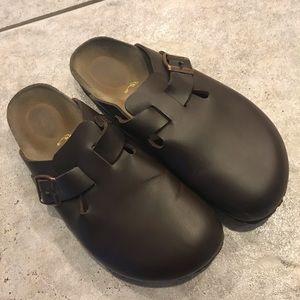 Brown Birkenstock mule